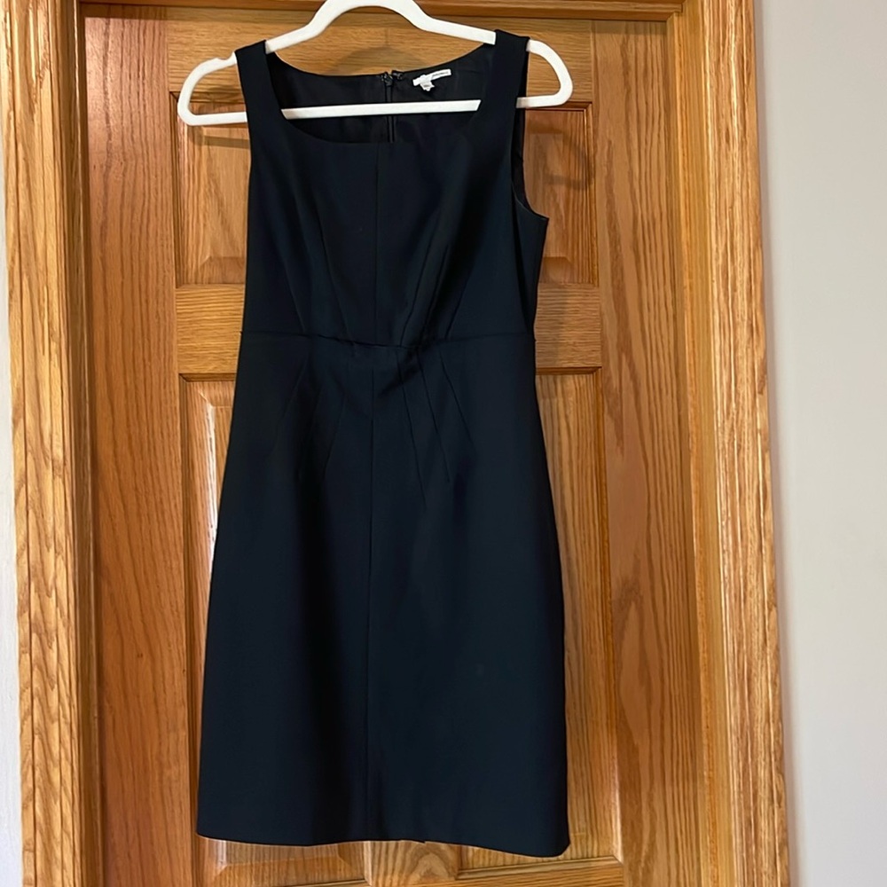 Halogen Black Square Neck Sleeveless Sheath Dress Size 2 Petite